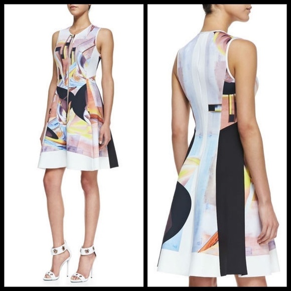 💕CLOVER CANYON💕 Neoprene Scuba Geometric Dress - Picture 1 of 8